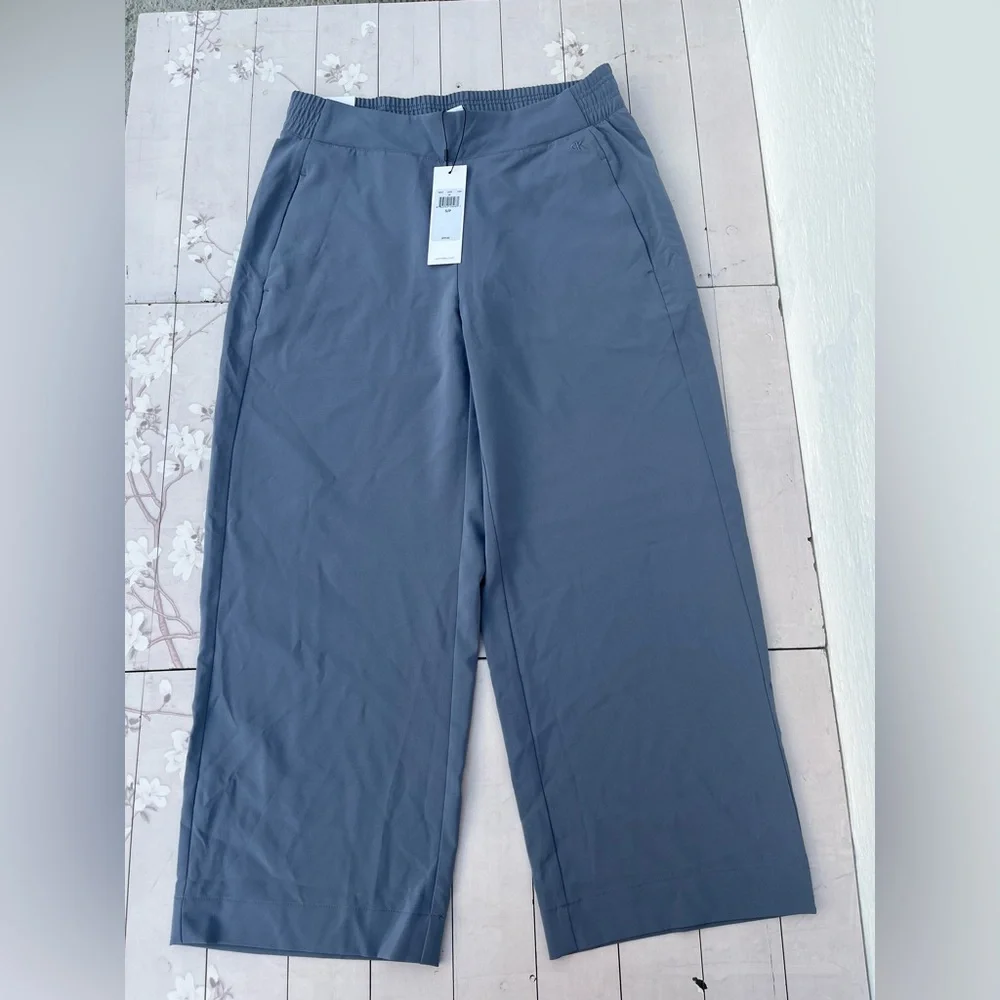 Calvin Klein Gray Wide Leg Pants - Picture 1 of 5